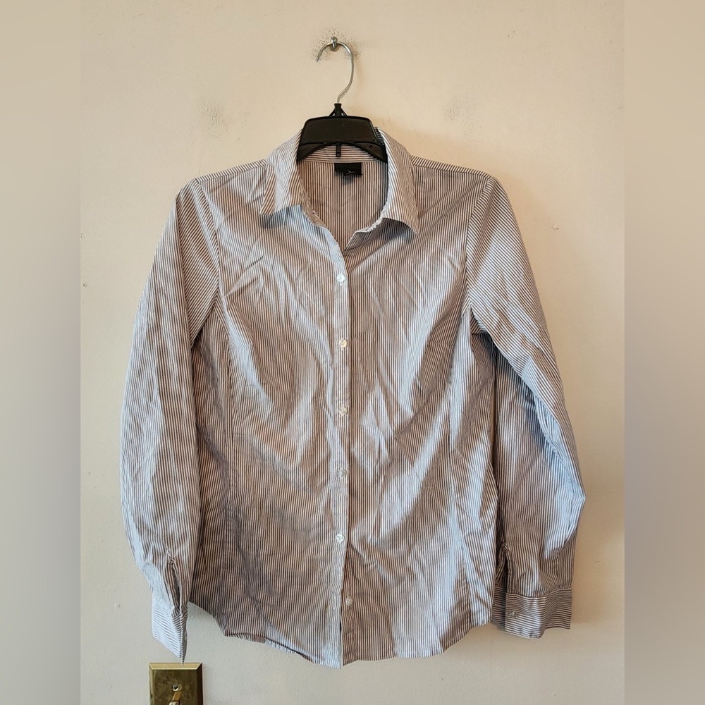 Worthington blue long sleeve dress shirt size womens 4